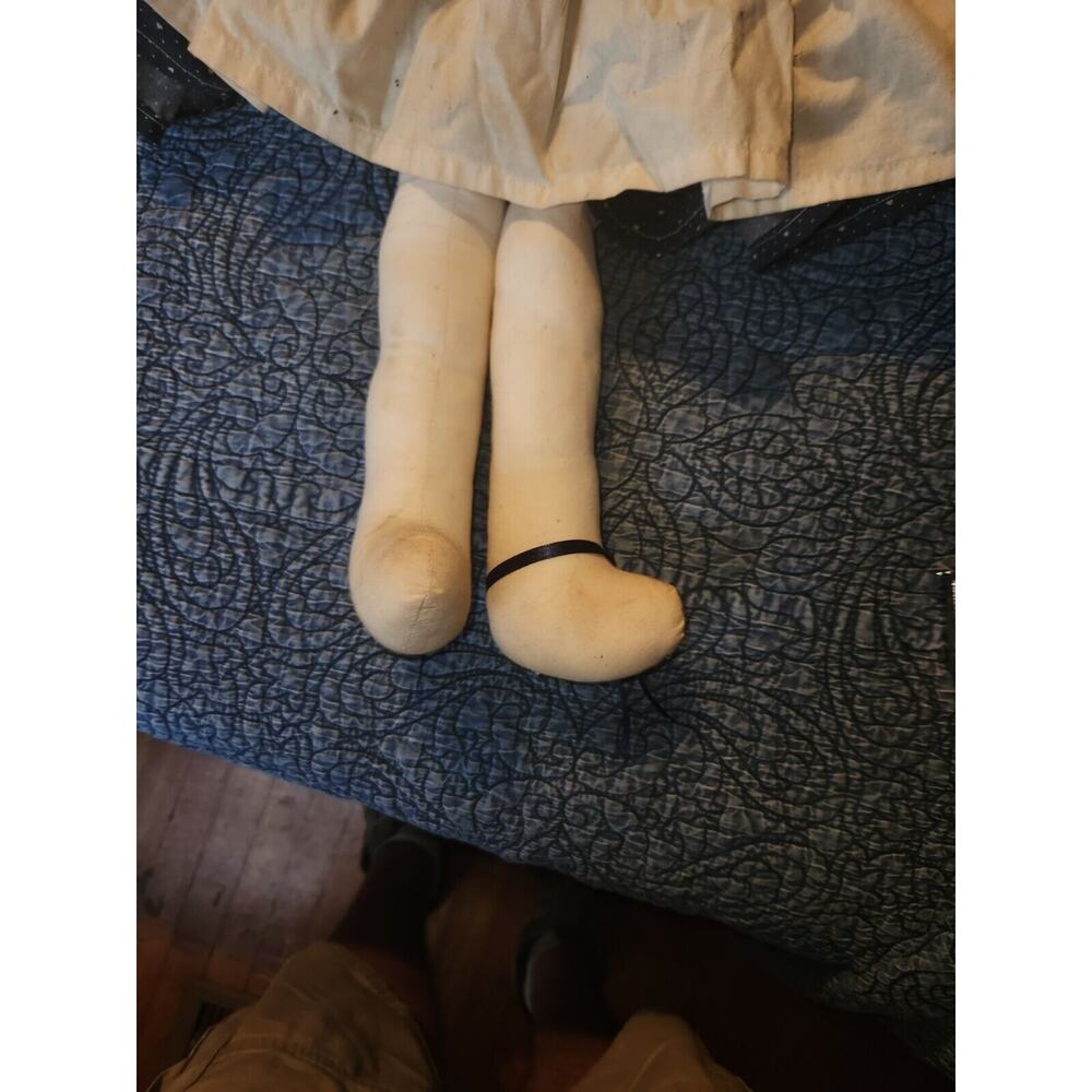 Vintage Flop Ear Rag Rabbit With Dress - Picture 4 of 7
